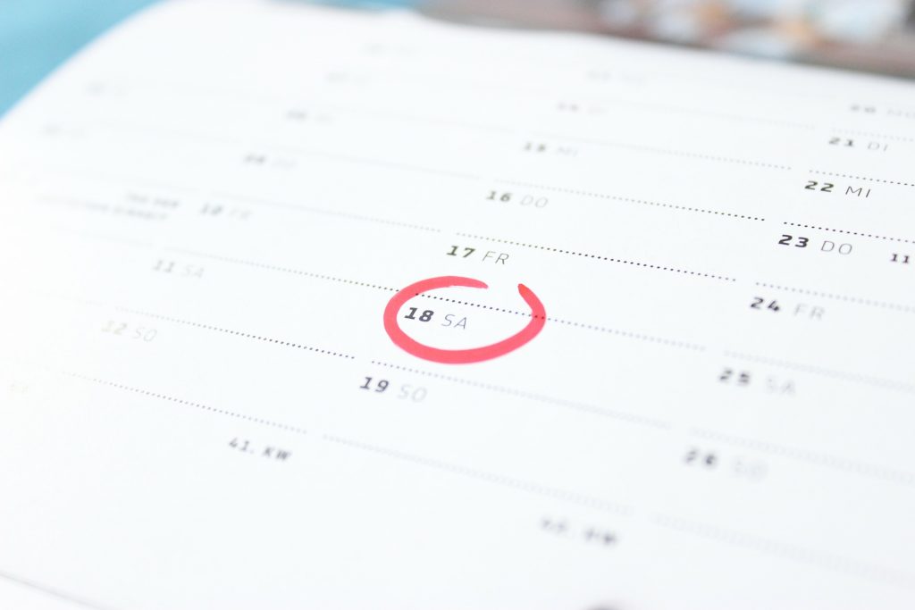 circled date on calendar for p is for periods article