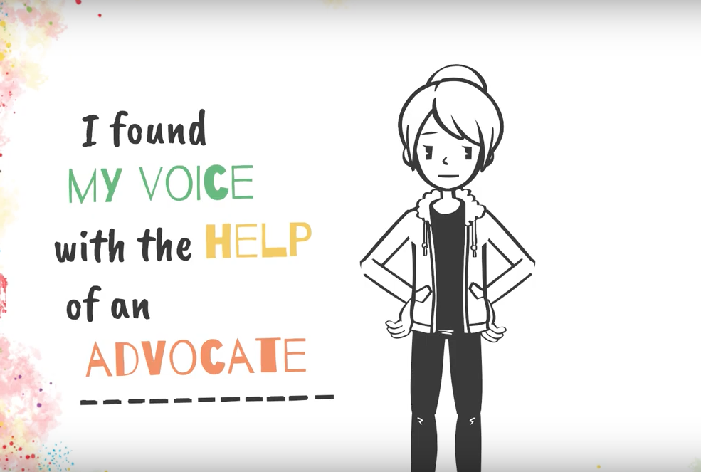 Still from TGP Advocacy video - I found my voice with the help of an advocate