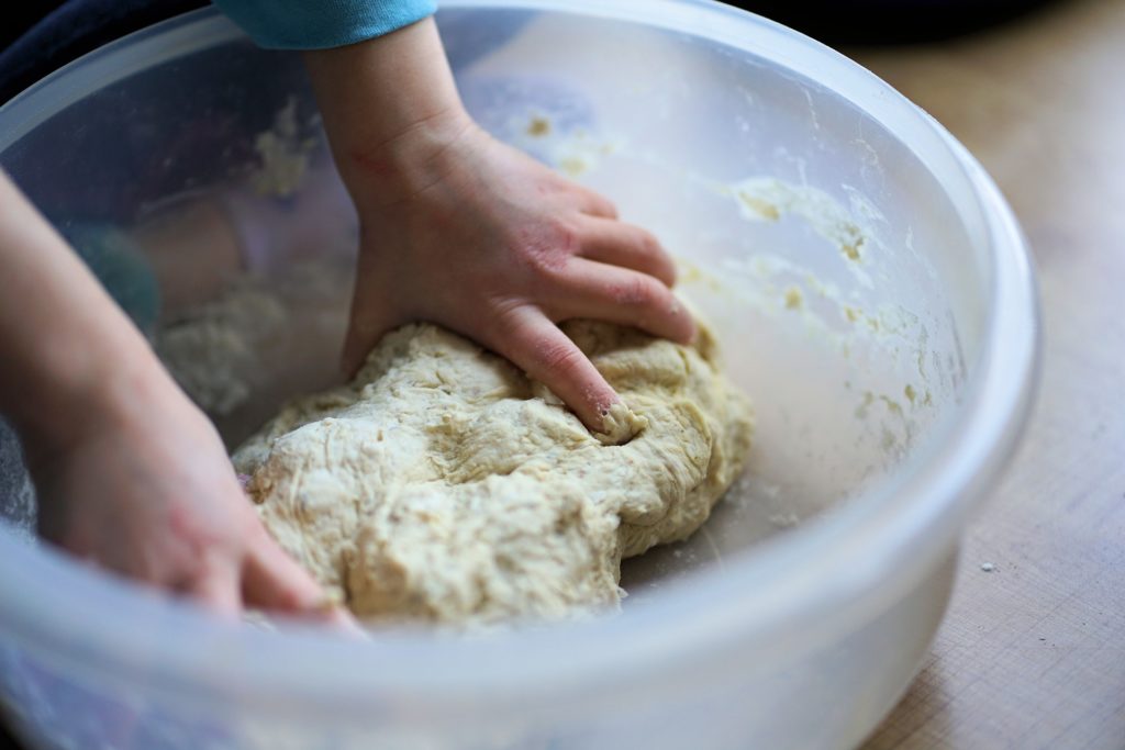 Mixing dough