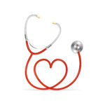 Vector Red Stethoscope in Shape of Heart for eating disorder blog
