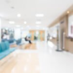 Abstract blur hospital and clinic interior for background