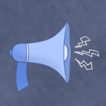 Illustrated image of megaphone for public emergency alerts blog