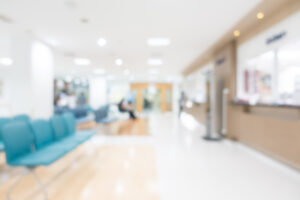 Abstract blur hospital and clinic interior for background