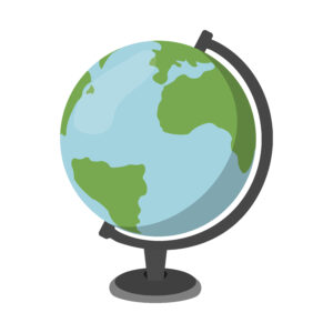 Cartoon Globe icon. 