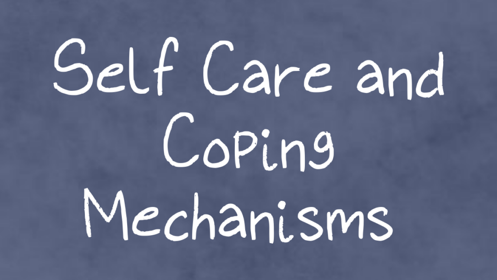 Self-care and coping mechanisms buttons