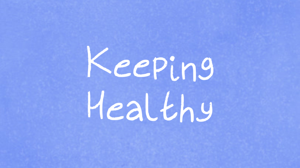 Keeping healthy button 