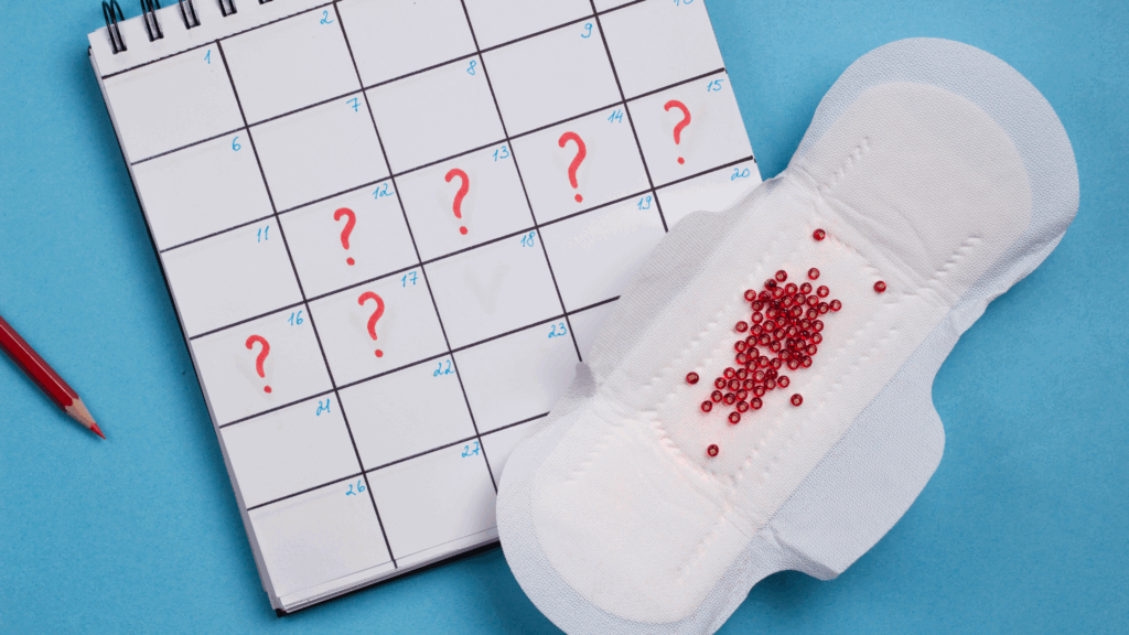 Calendar tracking period next to period products