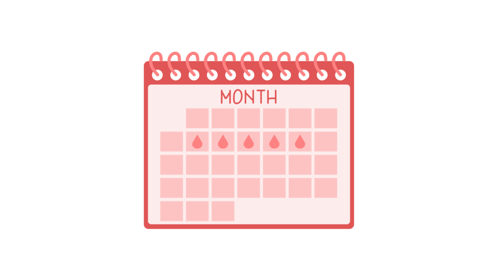 Period tracking calendar